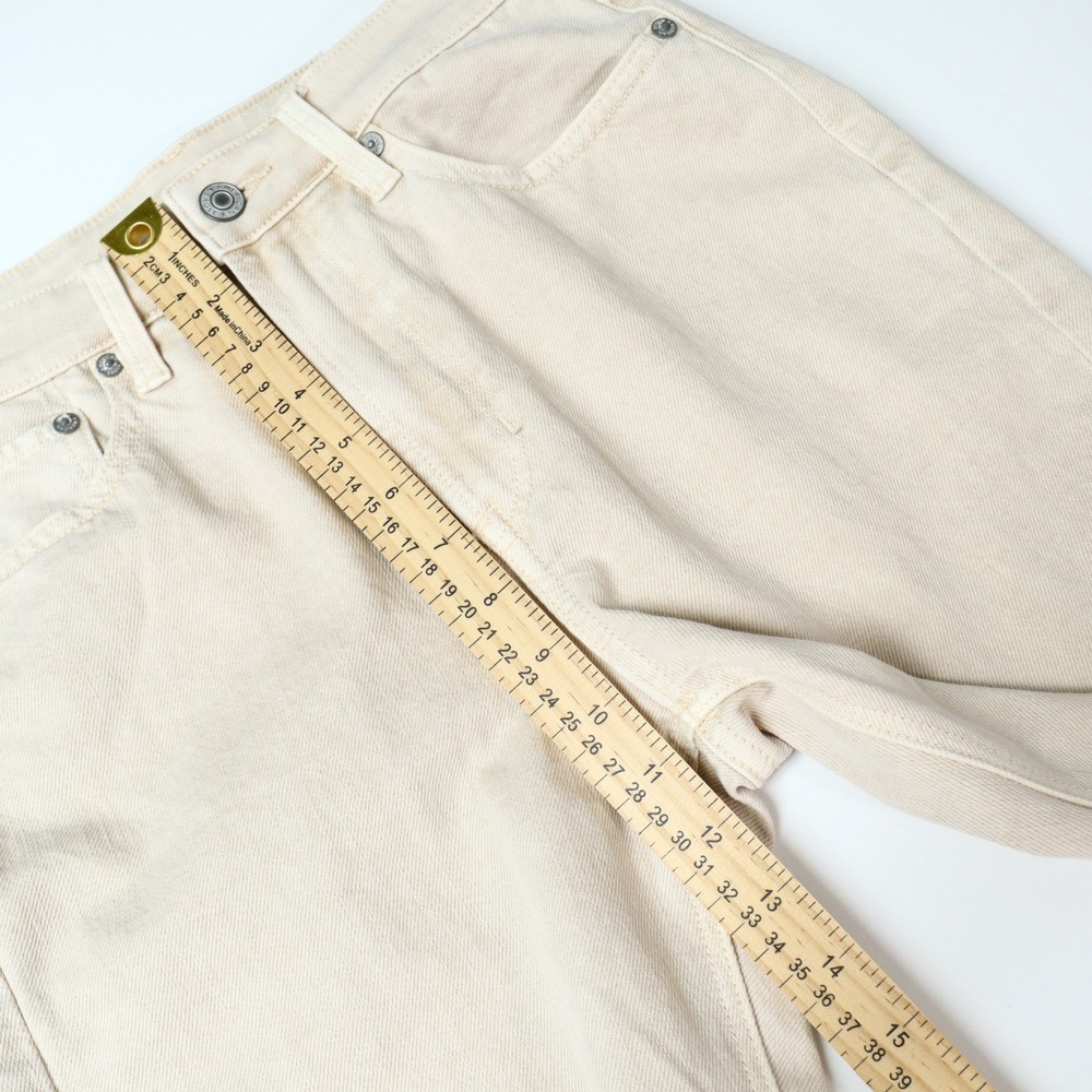 NWT American Eagle Mom Straight Leg Jean Size 2 X-Long Cream High Rise Neutral - Picture 10 of 13